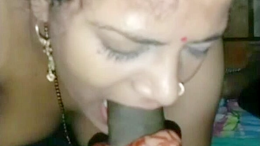 Poor vIllage bhabhi gives blowjob to boss on cam, leaked indian porn