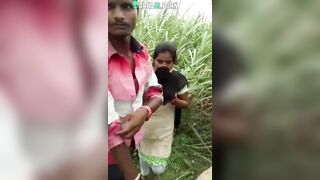 Desi cheating wife was caught fucking with her village BF in field