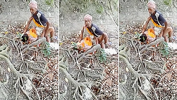 Indian man in turban fucks wife outdoors and is caught by phone camera