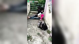 Girl is riding Indian boyfriend's penis when they are suddenly caught