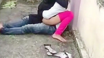 Girl is riding Indian boyfriend's penis when they are suddenly caught