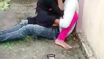 Girl is riding Indian boyfriend's penis when they are suddenly caught