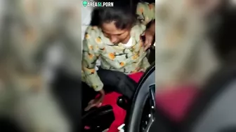 Driver gives Indian lover a cock ride in the car and he is caught