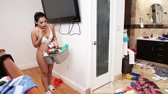 Asian woman enjoys dirty XXX sex for cash with her horny boss on cam