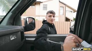 Horny pornstar pleases an ordinary guy with XXX blowjob in the bus