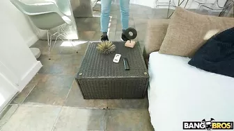 Possessor of XXX sized black cock plays with tattooed Ebony teen