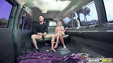 Naked cock of XXX size makes skinny happy but soon she is kicked out