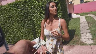 Girl in dress has weakness for XXX adventures so she gets into van