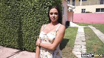 Girl in dress has weakness for XXX adventures so she gets into van