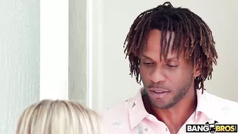 Interracial XXX video of black man who worships guest's big hooters