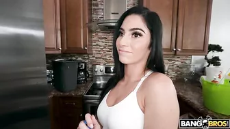 Maid with black hair earns good money for XXX cleaning-up in the nude