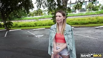 Teen has some doubts but in the end decides to get into this XXX bus