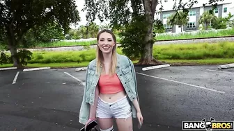 Teen has some doubts but in the end decides to get into this XXX bus