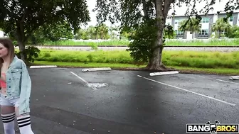 Teen has some doubts but in the end decides to get into this XXX bus