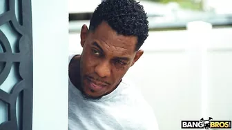 Black man is amazed with pierced tits of white mom in gonzo XXX video