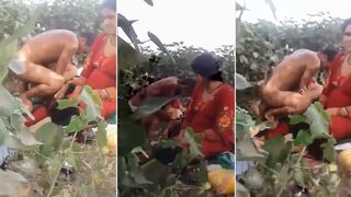 Cameraman films caught Indian friend energetically fucking slut outdoors