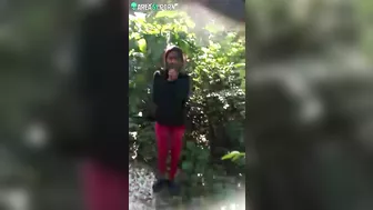 Indian couple has already enjoyed sex outdoors when they are caught