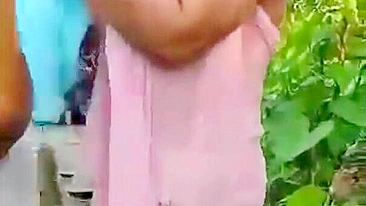 Bhabhi and Indian fuck buddies are lucky not to be caught during sex