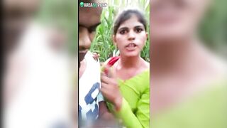 Eye-candy Indian girl and lover are caught before copulation