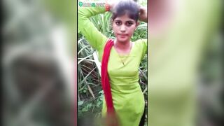 Eye-candy Indian girl and lover are caught before copulation