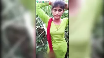 Eye-candy Indian girl and lover are caught before copulation