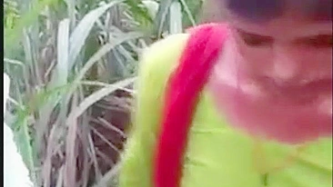 Eye-candy Indian girl and lover are caught before copulation