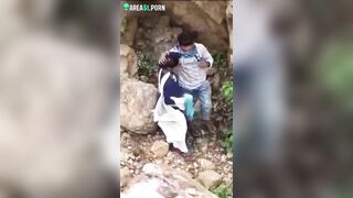Lovers think they have sneaky sex but Indian guy films caught video
