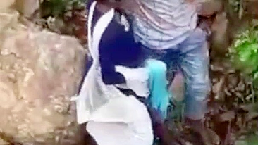 Lovers think they have sneaky sex but Indian guy films caught video