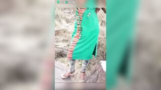 Guy walks in the field and films caught video of Indian lovers