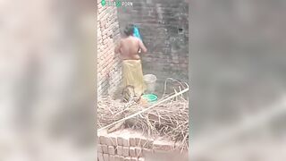 Indian woman wouldn't take a bath if she knew she was caught