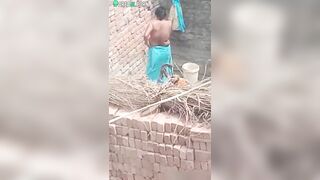 Indian woman wouldn't take a bath if she knew she was caught