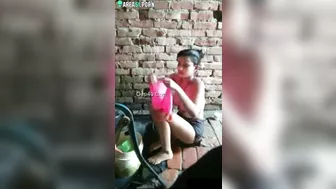 Wondrous Indian girl is caught but she keeps washing the young body