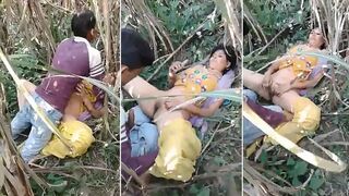 Unfaithful Indian wife and lover go outside to film caught video