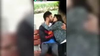 Delectable Indian girl sucks cock in park and is caught by voyeur