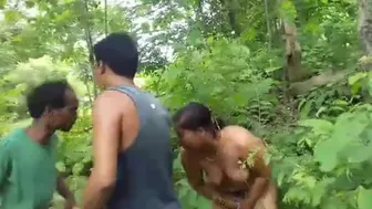 Naked Indian wife and her fuck buddies are caught in the forest Naked Indian wife and her fuck buddies are caught in the forest