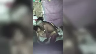 Old Indian male is caught fucking young bhabhi in missionary