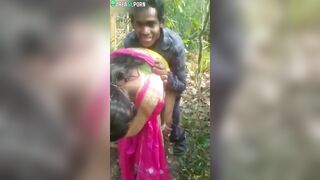 Happy Indian boy is caught fucking clothed bhabhi from behind