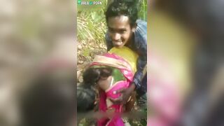 Happy Indian boy is caught fucking clothed bhabhi from behind