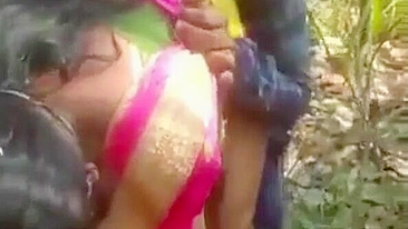 Happy Indian boy is caught fucking clothed bhabhi from behind
