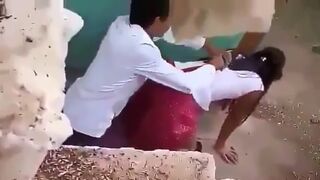 Caught video where unsuspecting guy fucks Indian girl in doggy