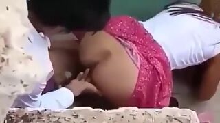 Caught video where unsuspecting guy fucks Indian girl in doggy