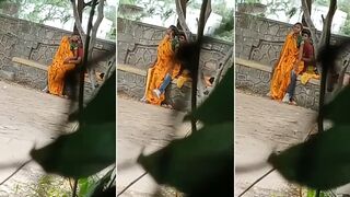 Clothed Indian girl rides boyfriend's cock in the caught video