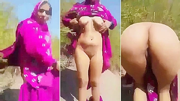 MILF is caught by Indian voyeur and has to expose private parts