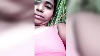 Aunty with nose piercing hopes that nobody will watch caught Indian video