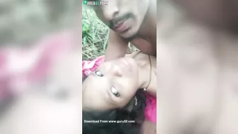 Mustached Indian lovelace kisses bhabhi in the outdoor caught video