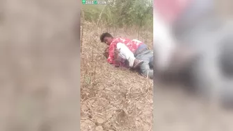 Outdoor caught video of clothed guy fucking Indian girl in missionary
