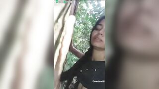 Handsome Indian guy is caught fucking bhabhi from behind outdoors