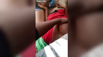 Slutty Indian bhabhi with nose piercing enjoys sex in caught video
