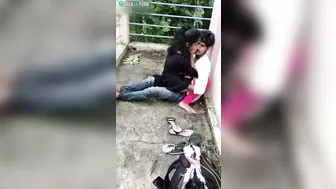 Girl rides Indian lover's cock and runs away after they are caught