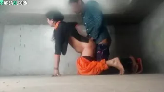 Clothed guy penetrates Indian girl's pussy from behind in caught video